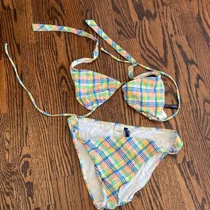 EUC Ralph Lauren Plaid Bikini